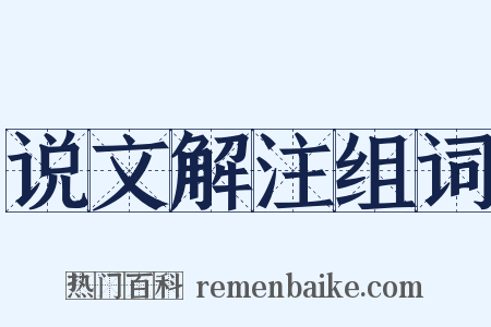 说文解注组词是什么意思的图片